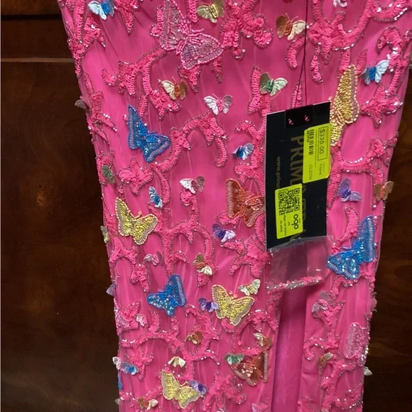 Primark Dresses | Primark Pink Maxi Dress with Butterfly Embroidery | Color: Blue/Pink | Size: 00 | Darlinebailey's Closet